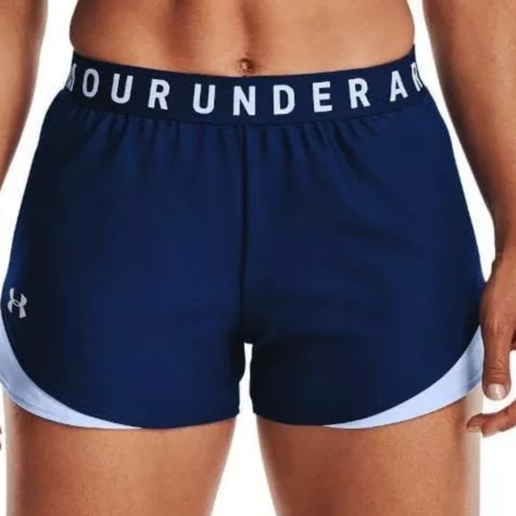 Under Armour Blue Athletic Shorts Lightweight Elastic Waist - Picture 1 of 9